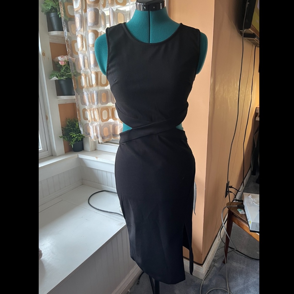 Little Black Dress with Slit in the leg and Sides